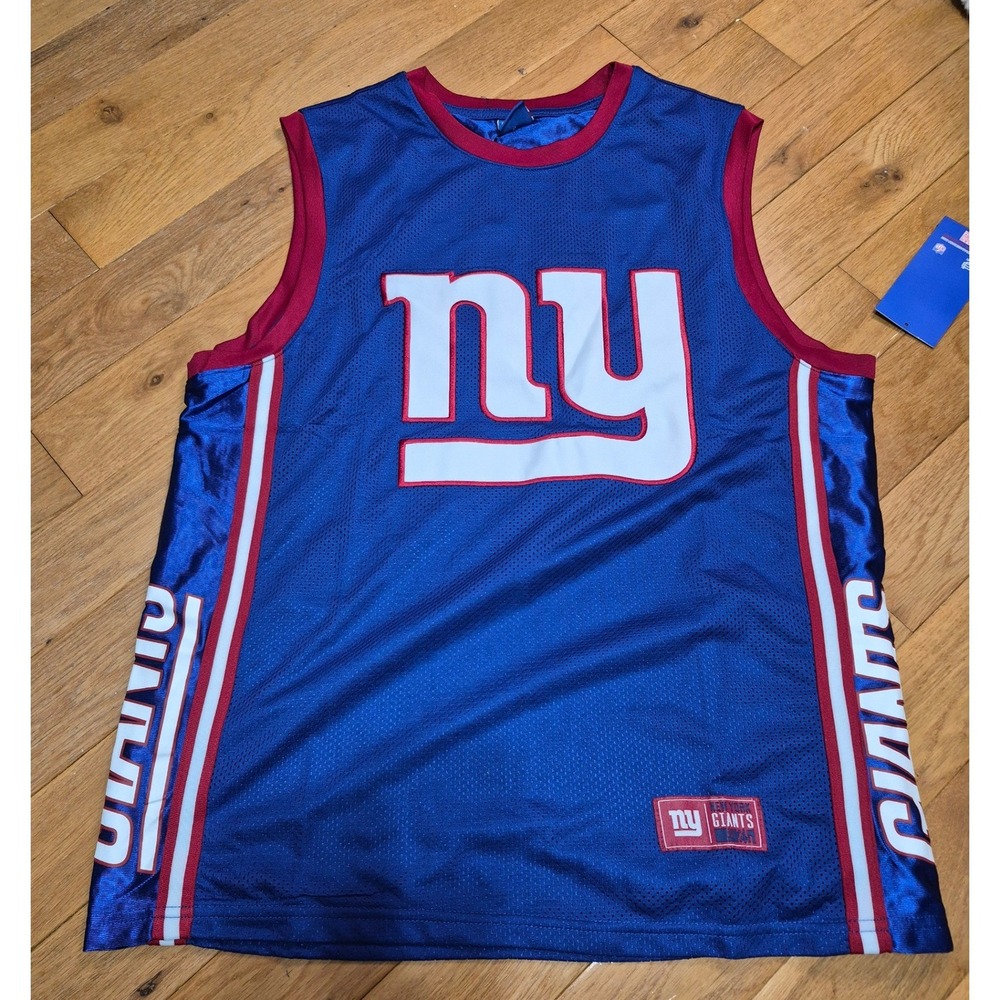 NFL Ultra Game New York Giants Mesh Jersey Tank Top Blue Red Large